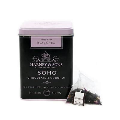 Buy Harney & Sons SoHo Chocolate Coconut Tea - 20 Count Sachet Tin ...