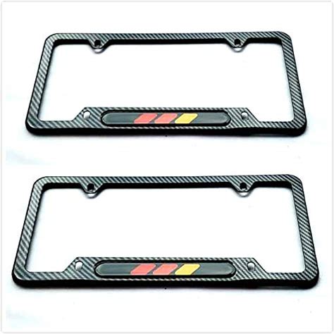 Mesport Tri-Color 3 Color Sport License Plate Cover Frames Holder with ...