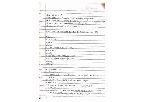 HTML Notes: Understanding Structure, Elements, and CSS Basics - Studocu