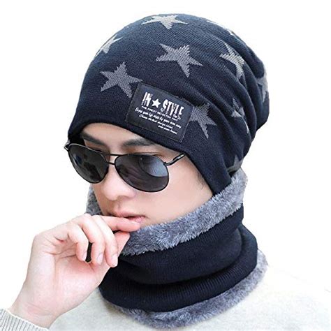 Buy Alexvyan Blue Star Ultra Soft Unisex Woolen Beanie Cap and Scarf ...