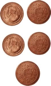 Banaras Box Pack of 5- Pure Copper Coin/Sikka For Puja Decorative ...