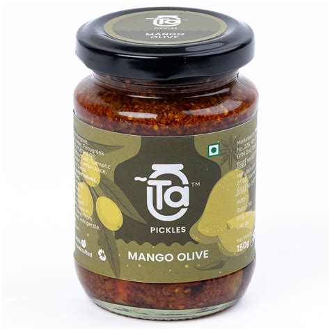 Ta Pickles | Mango & Olive Pickle | 150g | Made with Cold Pressed Oil ...