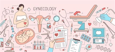 Kreative horizontale Infografiken in der Gynäkologie | Premium Vektor