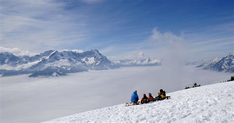 Mt. Wank in Germany, the flat "snow" at the bottom are actually clouds ...