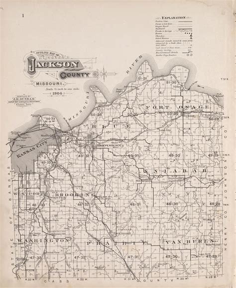 Outline Map of Jackson County from Plat Book of Jackson County ...