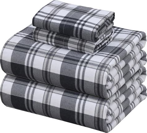 Amazon.com: ZOYER Flannel Sheets Queen Size Set - Soft & Comfy Deep ...