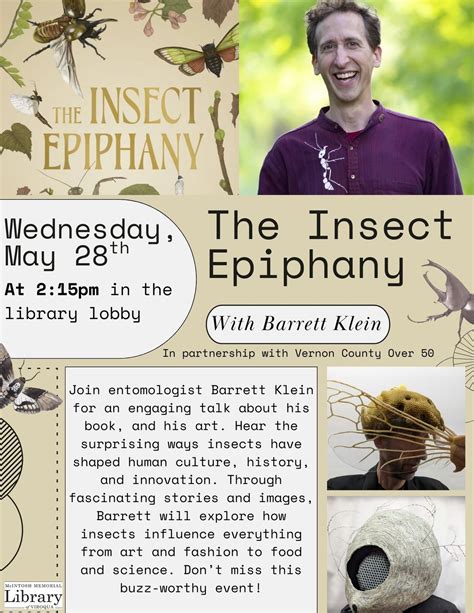 The Insect Epiphany with Barrett Klein, 205 S. Rock Ave., Viroqua, WI ...