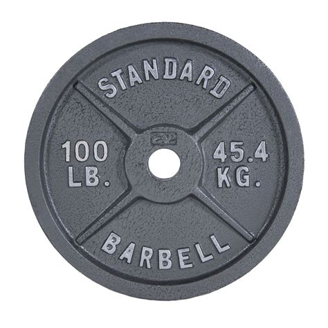 CAP Barbell Gray Olympic Cast Iron Weight Plate, 100 lb - Walmart.com