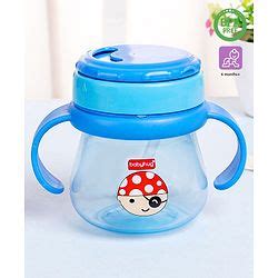 Babyhug Swipey Straw Sipper With Handle Pirate Print Blue - 250 ml