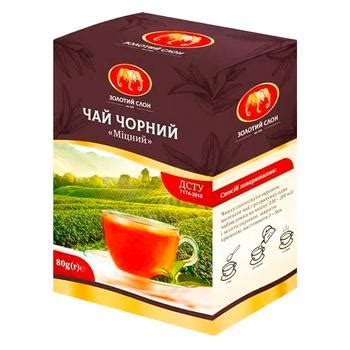 Чай Золотой Слон черный крепкий 80г 4820186121216 | каталог БИОКС
