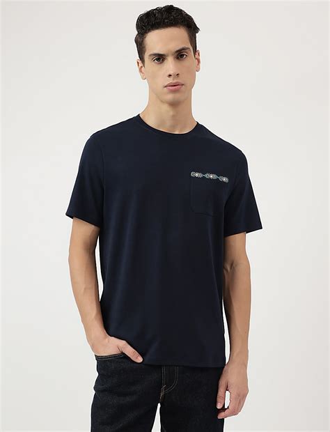 Buy Pure Cotton Embroidered Round Neck T-Shirt at Marks & Spencer