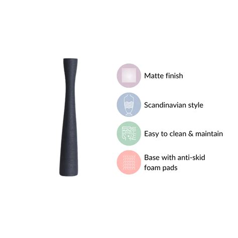 Ceramic Matte Finish Textured Thin Vase Online - Premium Vase | Nestasia