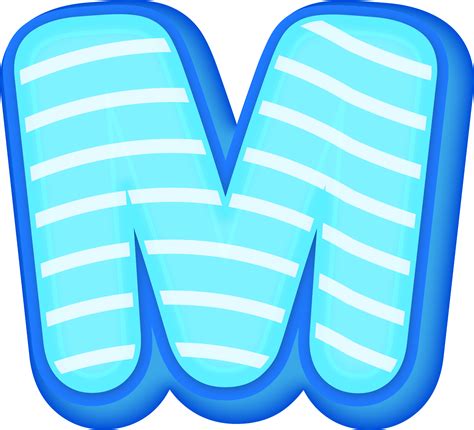 Alphabet Letter M Blue