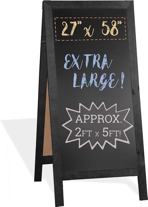 Amazon.com : Wind-Stable 40"x20" Chalkboard Sidewalk Sign with ...