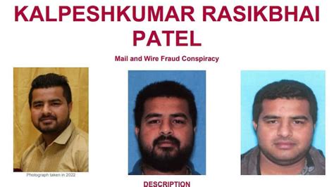 FBI launches manhunt for Indian national Kalpeshkumar Rasikbhai Patel ...