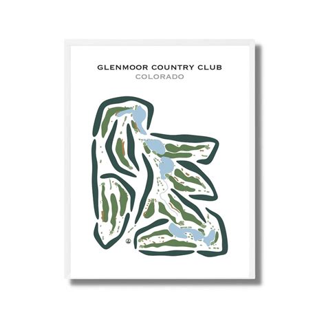 Glenmoor Country Club, CO | Golf Course Map, Golf Map, Golfer Gift for ...