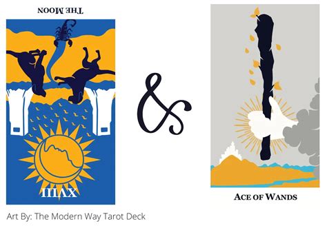 The Moon Reversed AND Ace Of Wands Tarot Card Combination