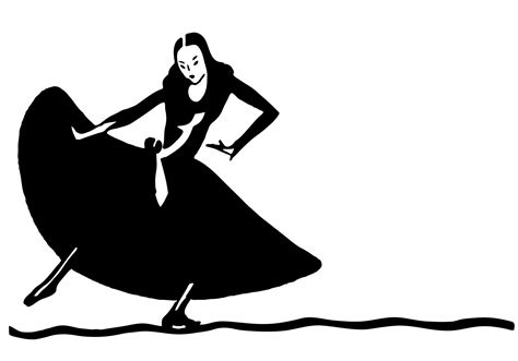 Dancing Woman Silhouette Clipart Free Stock Photo - Public Domain Pictures