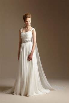 Grecian Wedding Gowns by Grecian Style Wedding Dress With Watteau Grecian Wedding Gowns