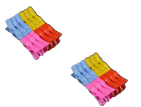 Jency Titanic Plastic Real Cloth Clips, Standard Size (Multicolour-Pack ...