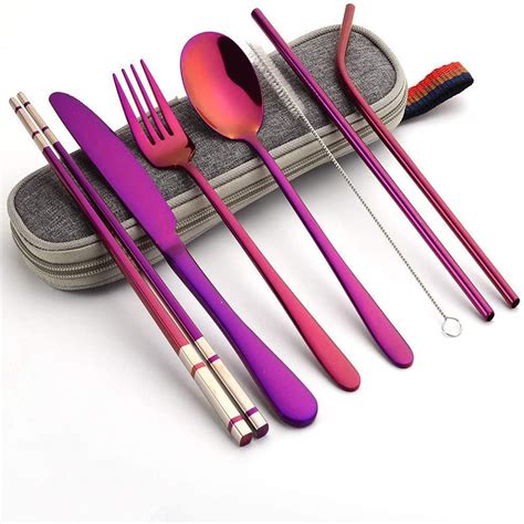 Buy YELONA Luxury Cutlery for Lunch Box, Reusable Stainless Steel ...
