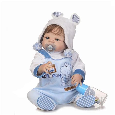 Poupée reborn de 24 pouces cadeau réaliste bébé garçon implantation ...