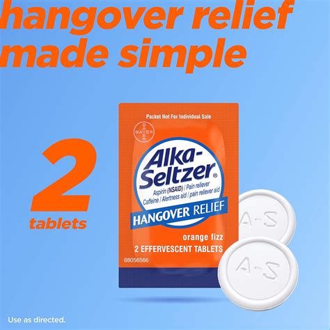 Buy Alka-Seltzer Hangover Relief Effervescent Tablets Formulated for ...