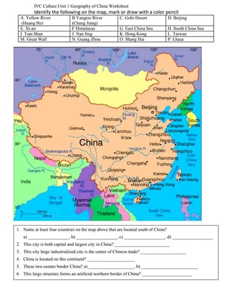China Map Printable Worksheet 的图像结果