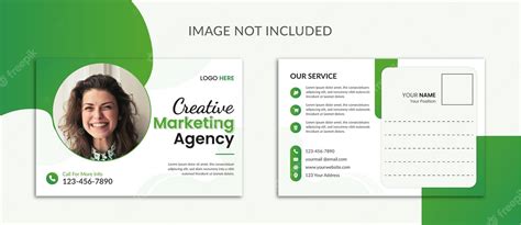 Diseño de postal de agencia de marketing creativo. | Vector Premium