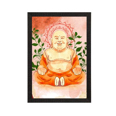 Meditating Lord Buddha Satin Matt Texture UV Art Painting - eCraftIndia ...