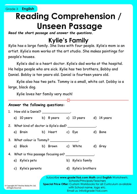 Grade 4 Reading Comprehension Free English Worksheets - vrogue.co