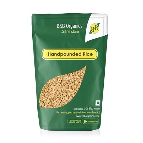B&B Organics Handpounded Ponni Brown Rice (1 kg)/ Traditional Rice ...