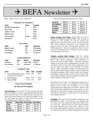 Fillable Online 4 BEFA - The Boeing Employees Flying Association Fax ...