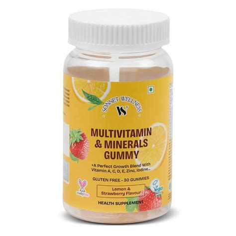 Sonnet Wellness Multivitamin Gummies | Vitamin A, C D, E, B12, Folate ...