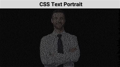 CSS Text Portrait Converter 的图像结果