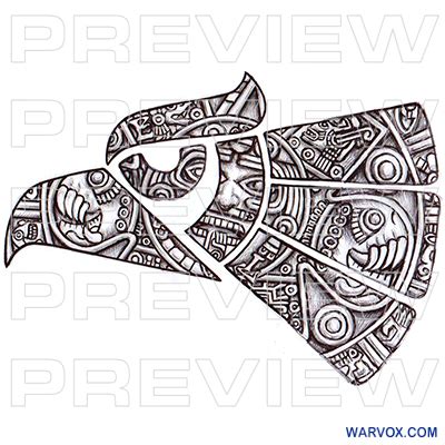 Aztec Eagle Head Tattoo Design - ₪ AZTEC TATTOOS ₪ Warvox Aztec Mayan ...
