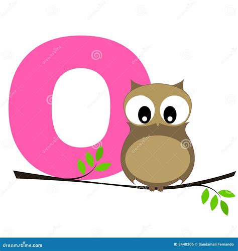 Carta Animal Del Alfabeto - O Ilustración del Vector - Ilustración de cabritos, divertido: 8448306