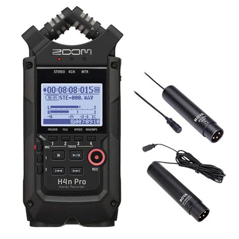 Zoom H4n PRO 4-Channel Handy Recorder Interview Microphone Kit with ...