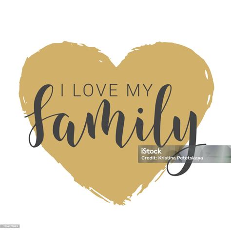 Ilustración de Cartas Manuscritas De I Love My Family Ilustración ...
