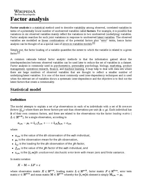 Image result for Factor Analysis Example
