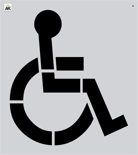 AsphaltKingdom Handicap Parking Lot and Pavement Stencil Kit - 42 India ...