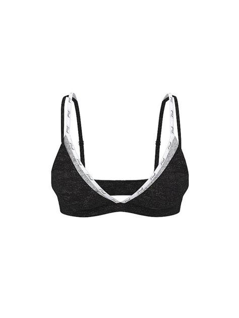 Buy Logo Cotton Strappy Triangle Bralette Online - Style ID ...