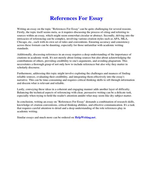 Image result for Essay Reference List Example