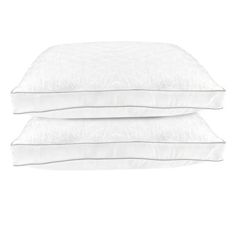Elegant Comfort Diamond Stitched Quilted Hotel Pillows, Goose-Down ...