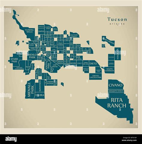 Downtown Tucson Arizona Map