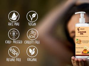 AGLEY All Skin Type Hair Growth Body Massage Castor oil Hair Oil ...