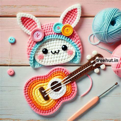 Crochet Guitar Ideas, Appliques and Small Crochet Projects with ...