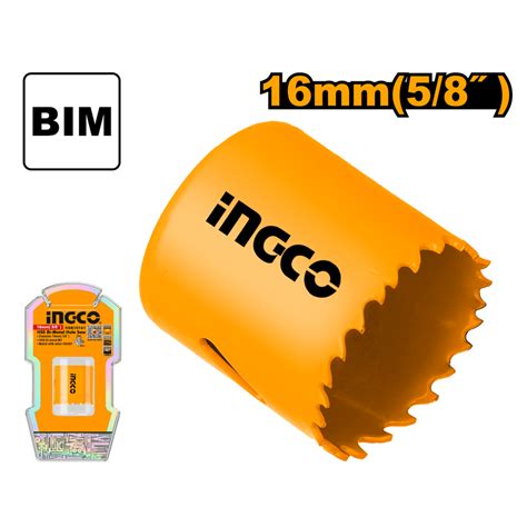 Ingco HSB10161: 16mm HSS Bi-Metal Hole Saw - High-Speed Cutting with V ...