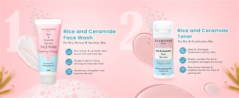 Glamveda Korean Glass Skin Rice & Ceramide 6 Step Daily Skincare ...