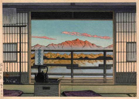 Morning at the Arayu Spa, Shiobara - Kawase Hasui - Japanese Okiyo Art ...